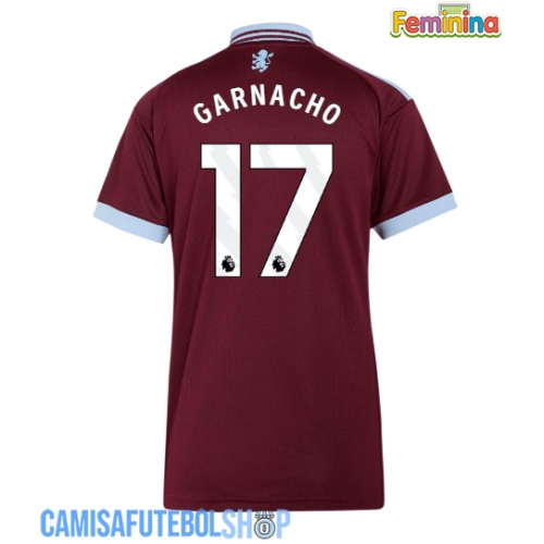 Camisa de time de futebol Aston Villa Alejandro Garnacho #17 Replicas 1º Equipamento Feminina 2026-27 Manga Curta